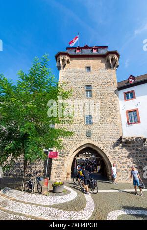 Linz am Rhein: Stadttor Rheintor in Rheintal, Rheinland-Pfalz, Rheinland-Pfalz, Deutschland Stockfoto