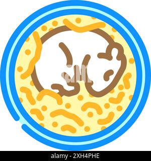Hamster schlafende Haustier Farbe Symbol Vektor Illustration Stock Vektor