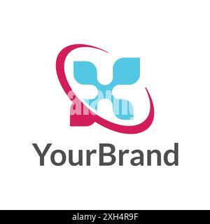 Top Spear Arrow Business Brand Ring Circle Line Logo Vorlage Stock Vektor