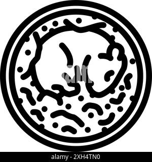 Hamster schlafende Haustier Linie Symbol Vektor Illustration Stock Vektor