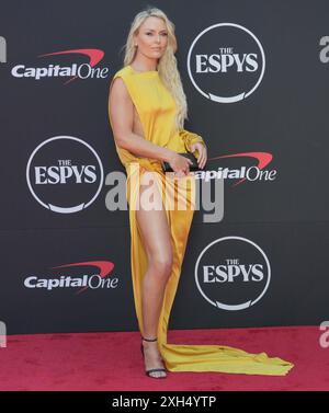 Los Angeles, USA. Juli 2024. Lindsey Vonn kommt am Donnerstag beim ESPYS 2024 im Dolby Theatre in Hollywood, CA, an. Juli 2024. (Foto: Sthanlee B. Mirador/SIPA USA) Credit: SIPA USA/Alamy Live News Stockfoto