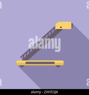 Flughafentreppe, die den Flughafen mit Flugzeugeingangstür verbindet, um Passagiere ein- oder aussteigen zu können Stock Vektor