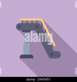 Boarding Bridge verbindet das Gate des Flughafenterminals mit dem Flugzeug, das auf das Boarding wartet Stock Vektor