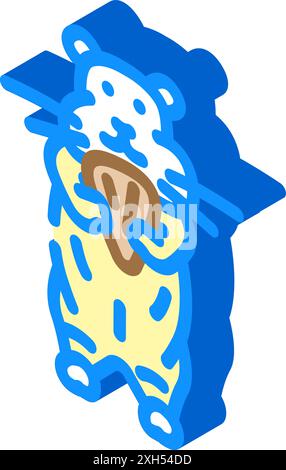 Hamster, der Haustier isometrische Icon Vektor-Illustration isometrisch isometrische Stock Vektor