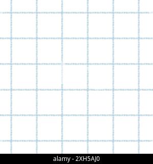 Vektor Hand gezeichnet niedliches kariertes Muster. Cottagecore Doodle Plaid geometrische halbtransparente einfache Textur. Kreuzungslinien. Abstrakt süß zart Stock Vektor