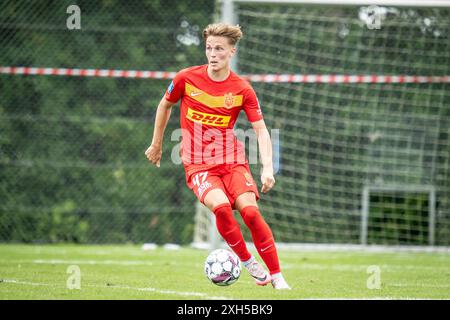 Farum, Dänemark. Juni 2024. Magnus Munch (47) vom FC Nordsjaelland während eines Testspiels zwischen dem FC Nordsjaelland und Randers FC in Farum. Stockfoto