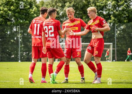 Farum, Dänemark. Juni 2024. Milan Iloski (32) vom FC Nordsjaelland, der während eines Testspiels zwischen dem FC Nordsjaelland und dem FC Randers in Farum gesehen wurde. Stockfoto