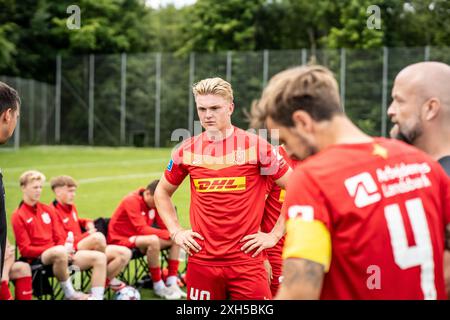 Farum, Dänemark. Juni 2024. Conrad Harder (40) vom FC Nordsjaelland wurde während eines Testspiels zwischen FC Nordsjaelland und Randers FC in Farum gesehen. Stockfoto