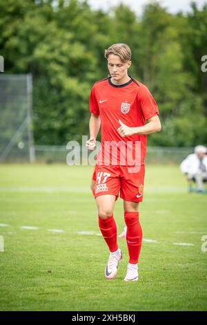 Farum, Dänemark. Juni 2024. Magnus Munch (47) vom FC Nordsjaelland während eines Testspiels zwischen dem FC Nordsjaelland und Randers FC in Farum. Stockfoto