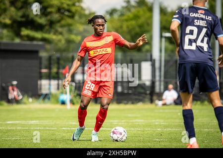 Farum, Dänemark. Juni 2024. Mario Dorgeles (29) vom FC Nordsjaelland wurde während eines Testspiels zwischen dem FC Nordsjaelland und dem FC Randers in Farum gesehen. Stockfoto