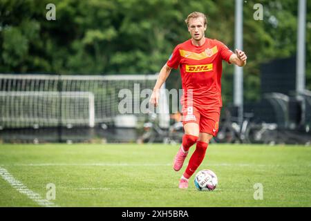 Farum, Dänemark. Juni 2024. Benjamin Nygren (9) vom FC Nordsjaelland wurde während eines Testspiels zwischen dem FC Nordsjaelland und Randers FC in Farum gesehen. Stockfoto