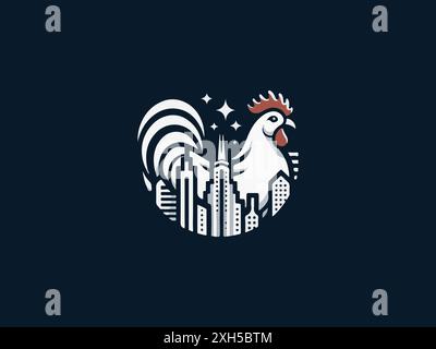 Chicken City-Logo Stock Vektor