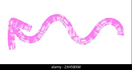 Handgezeichneter einfacher Pfeil, gezeichnet mit Wachsmalstift, Kreide oder Holzkohle. Ungleichmäßige, trockene Textur zur Unterstreichung. Bleistift gezeichnete Linien, durchgestrichen, Stock Vektor