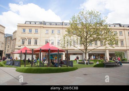 Blick auf den Southgate Place in Bath, Somerset im Vereinigten Königreich Stockfoto