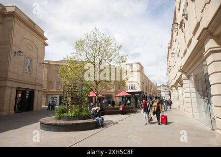 Blick auf den Southgate Place in Bath, Somerset im Vereinigten Königreich Stockfoto