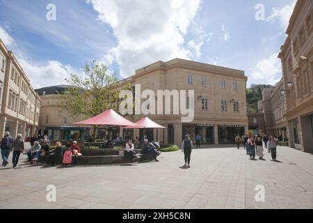 Blick auf den Southgate Place in Bath, Somerset im Vereinigten Königreich Stockfoto