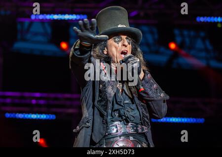 Parco San Valentino, Pordenone, Italien, 10. Juli 2024, #Alicecooper #pordenone #parcosanvalentino #italien während der Alice Cooper Tour - Musikkonzert Stockfoto