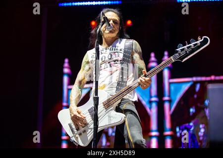 Parco San Valentino, Pordenone, Italien, 10. Juli 2024, #Alicecooper #pordenone #parcosanvalentino #italien während der Alice Cooper Tour - Musikkonzert Stockfoto