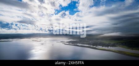 Chaleur Bay Panorama, Quebec Stockfoto