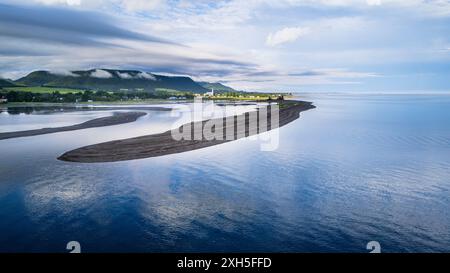 Chaleur Bay Panorama, Quebec Stockfoto