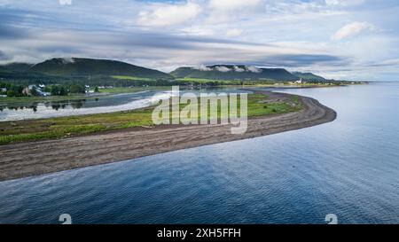 Chaleur Bay Panorama, Quebec Stockfoto