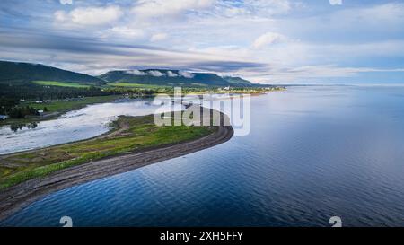 Chaleur Bay Panorama, Quebec Stockfoto