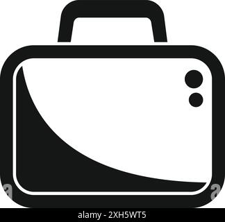 Einfache schwarze Lunchbox-Ikone, perfekt für Lunchpakete, Speisevorbereitung und Aufbewahrung von Lebensmitteln Stock Vektor