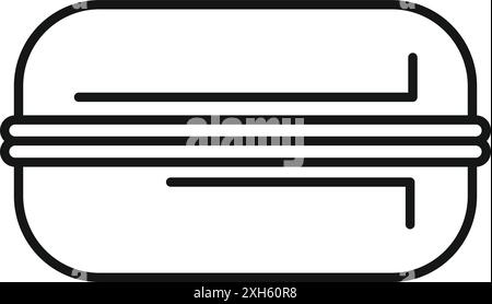 Einfaches Symbol einer Lunchbox, perfekt für Lunchpakete oder für die Zubereitung von Mahlzeiten Stock Vektor