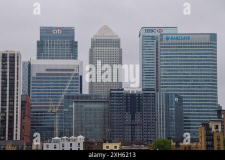 London, Großbritannien. Mai 2024. Bürogebäude in Canary Wharf, Tagesblick. Quelle: Vuk Valcic / Alamy Stockfoto