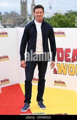 London, Großbritannien. Juli 2024. Hugh Jackman beim Deadpool & Wolverine UK Photocall. Quelle: Doug Peters/EMPICS/Alamy Live News Stockfoto