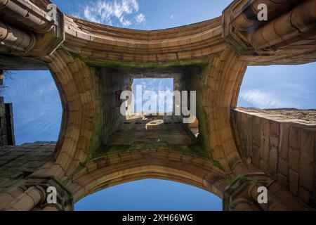 Die Ruinen der Mount Grace Priory in der Gemeinde East Harlsey, North Yorkshire, Großbritannien Stockfoto