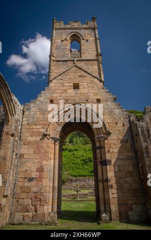 Die Ruinen der Mount Grace Priory in der Gemeinde East Harlsey, North Yorkshire, Großbritannien Stockfoto