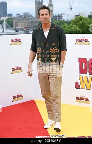 London, Großbritannien. Juli 2024. Ryan Reynolds beim Deadpool & Wolverine UK Photocall. Quelle: Doug Peters/EMPICS/Alamy Live News Stockfoto