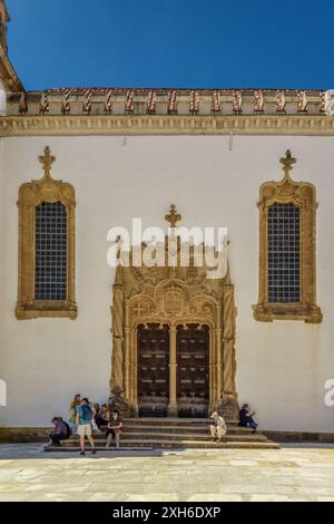 Königlicher Palast oder Palast der Schulen (Paco das Escolas) historischer architektonischer Komplex der Universität der Stadt Coimbra, Portugal, Europa Stockfoto