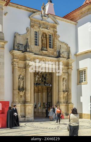 Königlicher Palast oder Palast der Schulen (Paco das Escolas) historischer architektonischer Komplex der Universität der Stadt Coimbra, Portugal, Europa Stockfoto