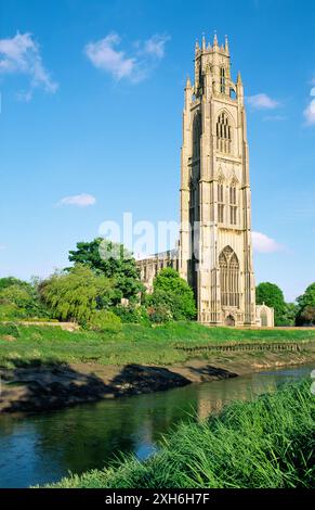 Saint Botolph Kirche, bekannt als die Boston Stump, die höchste Kirche in England, in der Stadt von Boston, Lincolnshire. Stockfoto