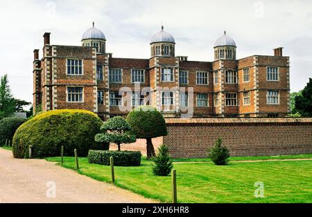 Elisabeth Tudor Periode Doddington Hall, in der Nähe von Lincoln, Lincolnshire, England. Gebauten 1595 vom Architekten Robert Smythson. Stockfoto