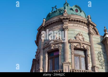 Das Teatro Macedonio de Alcalá ist ein Theater aus den frühen 1900er Jahren im Herzen von Oaxaca City, Mexiko. Stockfoto