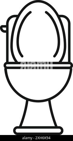 Dieses Symbol für eine Toilette ist perfekt für Websites und Apps, die einen sauberen und modernen Look benötigen Stock Vektor