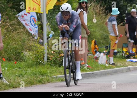 RICKAERT Jonas Alpecin – Deceuninck während der Tour de France 2024, Stage 7, Einzelzeitfahren, Nuits-Saint-Georges - Gevrey-Chambertin (25,3 km) am 5. Juli 2024 in Gevrey-Chambertin, Frankreich - Foto Laurent Lairys / DPPI Stockfoto