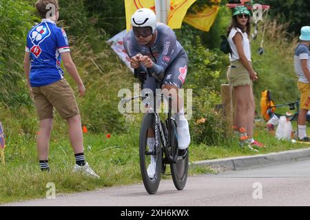 RICKAERT Jonas Alpecin – Deceuninck während der Tour de France 2024, Stage 7, Einzelzeitfahren, Nuits-Saint-Georges - Gevrey-Chambertin (25,3 km) am 5. Juli 2024 in Gevrey-Chambertin, Frankreich - Foto Laurent Lairys / DPPI Stockfoto