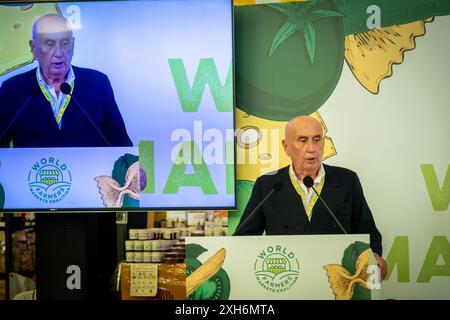 Rom, Rm, Italien. Juli 2024. Coldiretti-Generalsekretär VINCENZO GESMUNDO hält seine Rede während der Versammlung. (Kreditbild: © Marco Di Gianvito/ZUMA Press Wire) NUR REDAKTIONELLE VERWENDUNG! Nicht für kommerzielle ZWECKE! Stockfoto