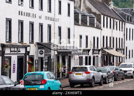 Inveraray ist eine Stadt in Argyll and Bute, Schottland, am Westufer des Loch Fyne. Stockfoto