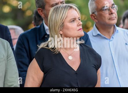 Madrid, Madrid, SPANIEN. Juli 2024. Mari Mar Blanco während der Hommage an Miguel Angel Blanco, ihren Bruder (Credit Image: © Richard Zubelzu/ZUMA Press Wire) NUR REDAKTIONELLE VERWENDUNG! Nicht für kommerzielle ZWECKE! Stockfoto