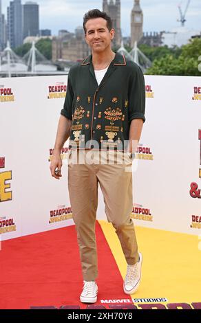 London, Großbritannien. Juli 2024. Ryan Reynolds beim britischen Fotogespräch für Deadpool & Wolverine, London, Großbritannien. Juli 2024. Foto: Stuart Hardy/ABACAPRESS. COM Credit: Abaca Press/Alamy Live News Stockfoto