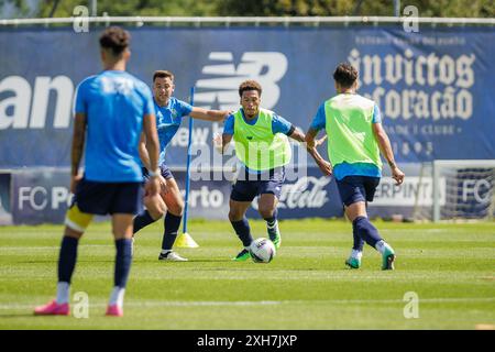 Porto, Portugal. Juli 2024. Porto, 07/12/2024 - Futebol Clube do Porto trainierte heute Morgen im Porto Gaia Sports Training and Training Center zur Vorbereitung auf die Saison 2024/25. Danny Namaso (Miguel Pereira/Global Imagens) Credit: Atlantico Press/Alamy Live News Stockfoto