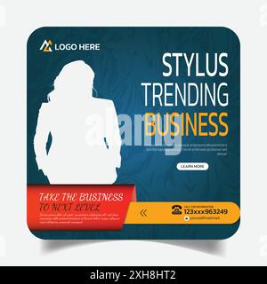 Aufgeräumtes Post-Design-Banner In Sozialen Medien Stock Vektor