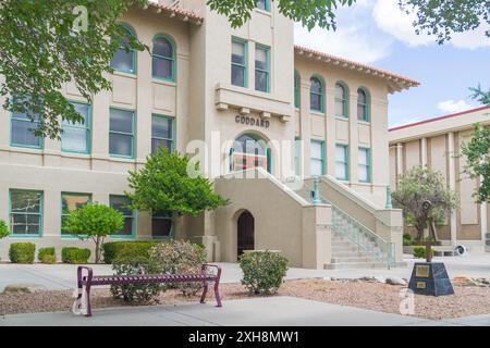 LAS CRUCES, NM, USA - 16. MAI 2024: Goddard Hall an der New Mexico State University. Stockfoto