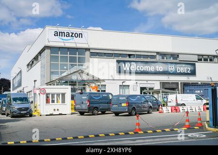 Amazon Paketzentrum DBE2, Porschestraße, Marienfelde, Tempelhof-Schöneberg, Berlin, Deutschland Stockfoto