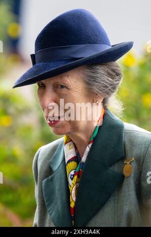 Die Prinzessin Royal nimmt ihr erstes offizielles Engagement bei der Reiten für die Behindertenverband National Championships nach ihrer Hospitalisierung Teil. Stockfoto